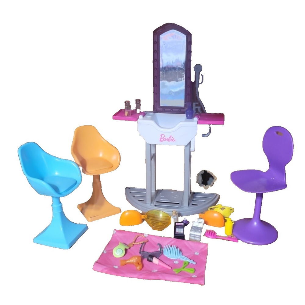 Barbie Beauty Shop mixed lot of toys playset fun! accessories